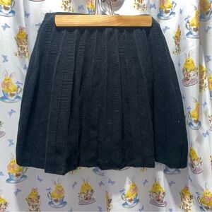 Hollister Knitted Black Pleated Skirt
